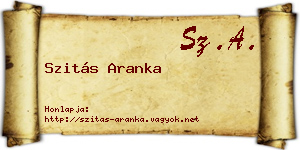 Szitás Aranka névjegykártya