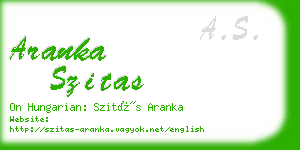 aranka szitas business card